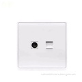 1 Gang TV Socket and RJ45 LAN Outlet
